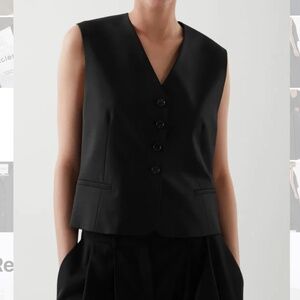 COS Cropped Single-Breasted Waistcoat/Vest in Size 6